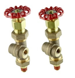 Model 897 - 899 Bronze Reflex Liquid Level Sight Glass with Slow-Opening Valve Kit